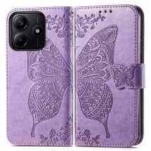 Чехол UniCase Butterfly Pattern для Xiaomi Redmi Note 14 5G - Light Purple: фото 1 из 9
