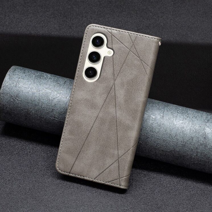 Чехол UniCase Geometric Pattern для Samsung Galaxy S24 FE (S721) - Grey: фото 4 из 8
