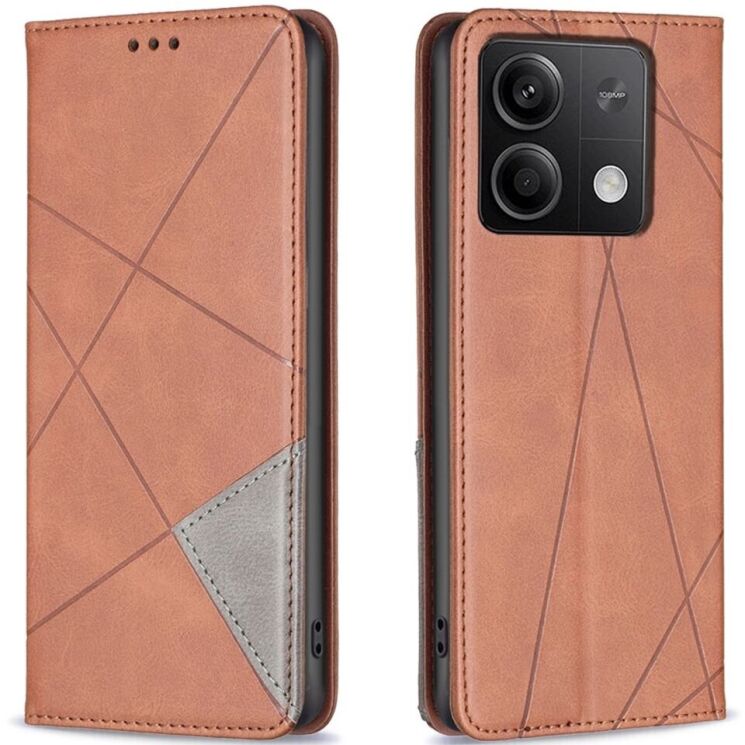 Чехол UniCase Geometric Pattern для Xiaomi Redmi Note 13 5G - Brown: фото 1 из 8