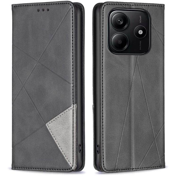 Чехол UniCase Geometric Pattern для Xiaomi Redmi Note 14 4G - Black: фото 1 из 8