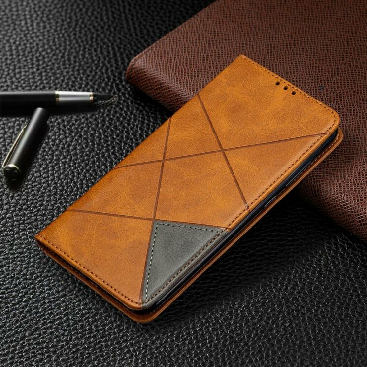 Чохол UniCase Geometric Pattern для Xiaomi Redmi Note 9 / Redmi 10X - Brown: фото 5 з 11