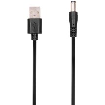 Кабель 2E USB to DC 5.5х2.5мм (5V, 1.5A, 1m) - Black: фото 1 из 3