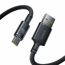 Кабель Baseus New Braided USB to Type-C (100W, 2m) - Black: фото 1 з 9