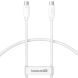Кабель Baseus Superior 2 Type-C to Type-C 240W (3.1А, 1.8m) P10365200211-05 - White (896327W). Фото 1 из 12