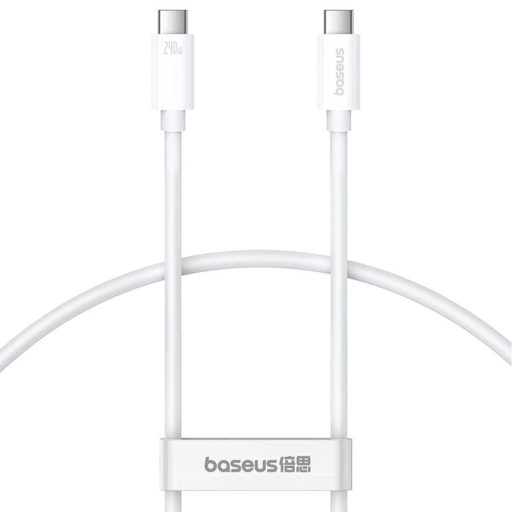 Кабель Baseus Superior 2 Type-C to Type-C 240W (3.1А, 1.8m) P10365200211-05 - White: фото 1 из 12