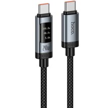 Кабель Hoco U148 Type-C to Type-C (240W, 5A, 1.2m) - Black: фото 1 з 9