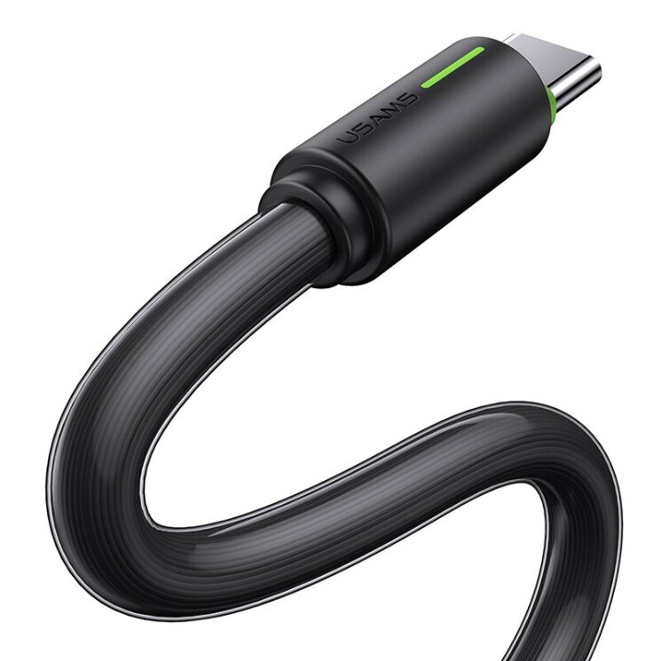 Кабель USAMS SJ734 Type-C to Type-C (60W, 3A, 1m) - Black: фото 3 з 19