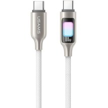 Кабель USAMS US-SJ750 Type-C to Type-C (100W, 1.2m) - Titanium: фото 1 из 14