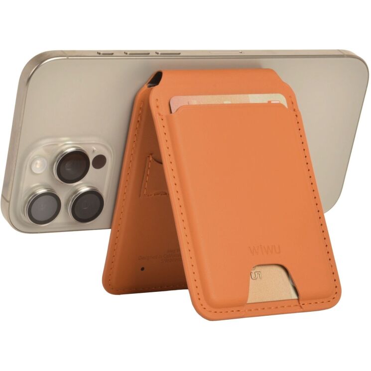 Кардхолдер WIWU MW-005 Mag Wallet FM - Brown (982437Z) Кардхолдер WIWU MW-005 Mag Wallet FM - Brown: фото 3 з 15