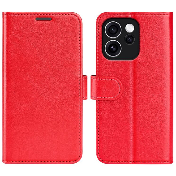 Классический чехол-книжка Deexe Wallet Style для OPPO Reno 15 F/FS - Red: фото 1 из 6
