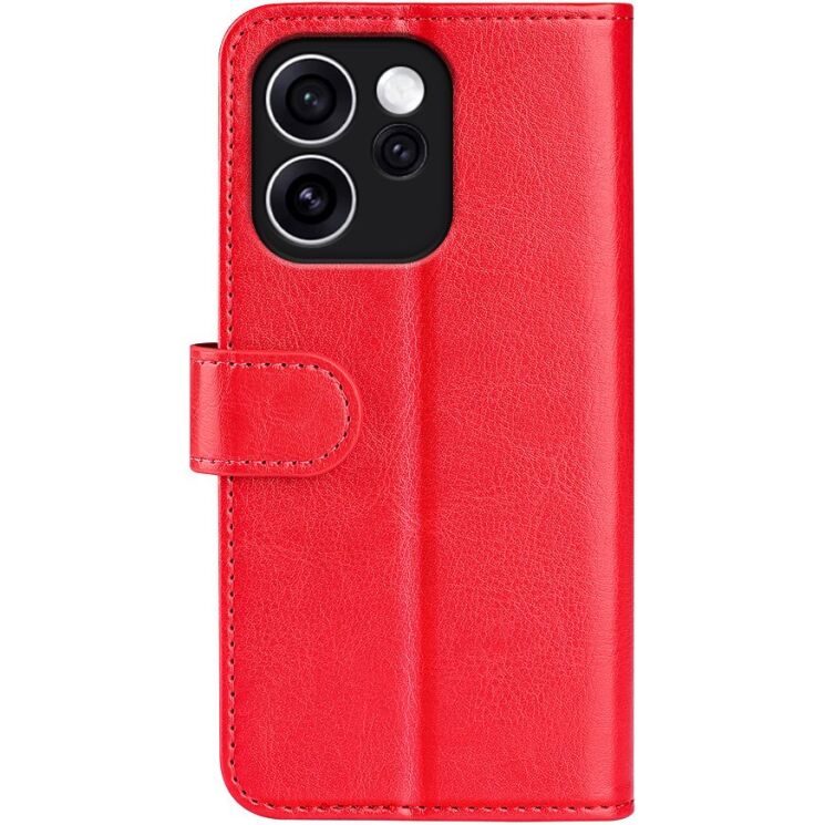 Классический чехол-книжка Deexe Wallet Style для OPPO Reno 15 F/FS - Red: фото 5 из 6