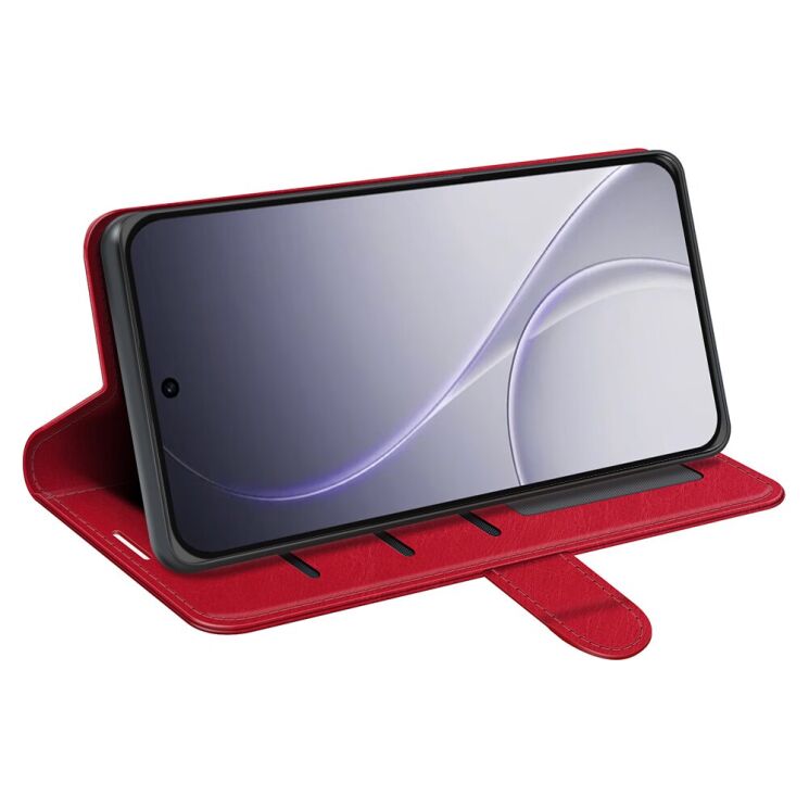 Классический чехол-книжка Deexe Wallet Style для OPPO Reno 15 F/FS - Red: фото 3 из 6