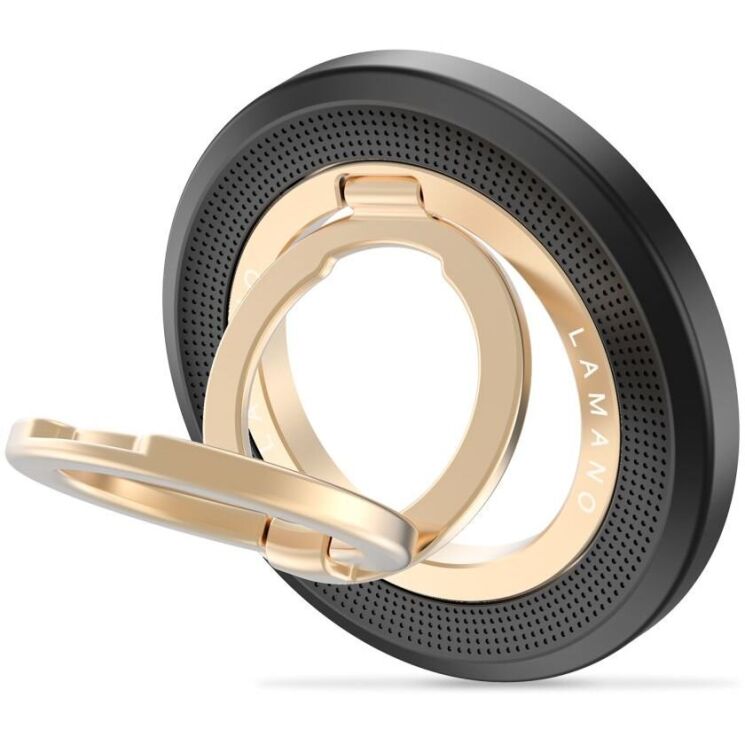 Кольцо-держатель для смартфона Tech-Protect MMR700 Magnetic - Black / Gold: фото 2 из 8