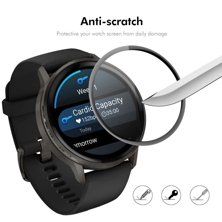 Комплект захисних плівок ENKAY Protector Film для Garmin Venu 4 (45mm) - Black: фото 5 з 7
