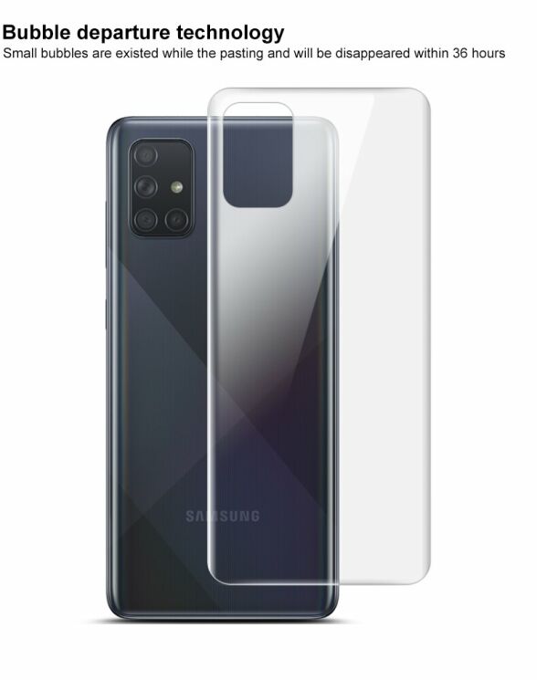 Комплект захисних плівок на задню панель IMAK Full Coverage Hydrogel Film для Samsung Galaxy A71 (A715): фото 8 з 14