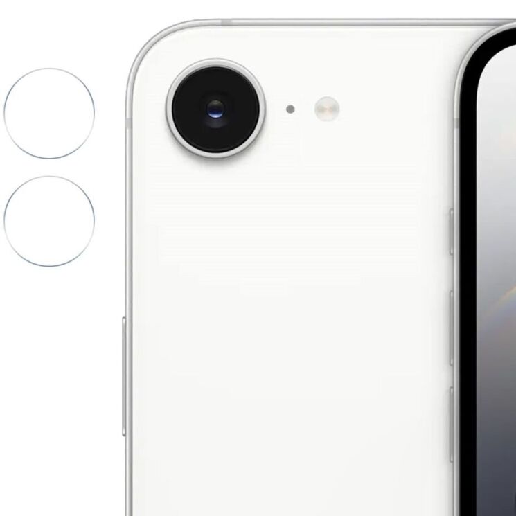 Комплект защитных стекол (2шт) на камеру ENKAY 9H Lens Glass Set для Apple iPhone 16e: фото 1 из 6