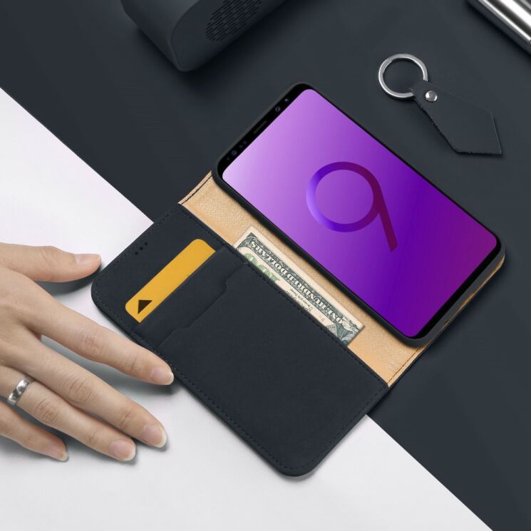 Кожаный чехол DUX DUCIS Wish Series для Samsung Galaxy S9 (G960) - Dark Blue: фото 2 из 10