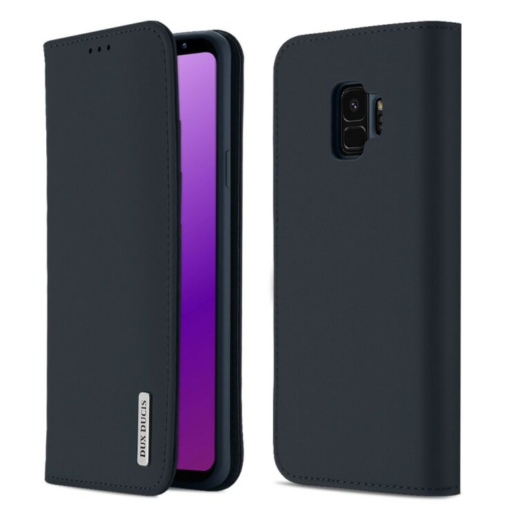 Кожаный чехол DUX DUCIS Wish Series для Samsung Galaxy S9 (G960) - Dark Blue: фото 1 из 10