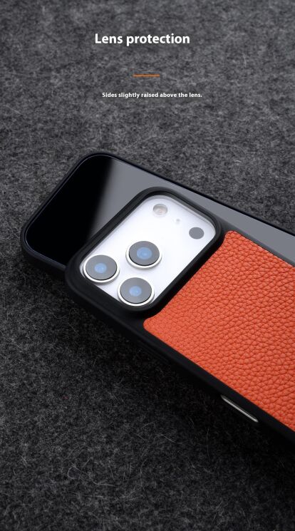 Кожаный чехол MELKCO Leather Cover MagSafe для iPhone 17 Pro - Black: фото 12 из 20