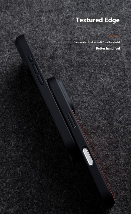 Кожаный чехол MELKCO Leather Cover MagSafe для iPhone 17 Pro - Black: фото 14 из 20