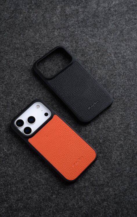 Кожаный чехол MELKCO Leather Cover MagSafe для iPhone 17 Pro - Black: фото 18 из 20