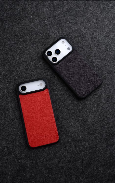 Кожаный чехол MELKCO Leather Cover MagSafe для iPhone 17 Pro - Black: фото 19 из 20