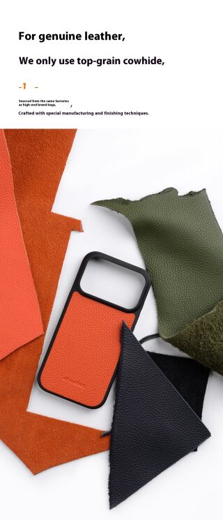 Кожаный чехол MELKCO Leather Cover MagSafe для iPhone 17 Pro - Black: фото 10 из 20