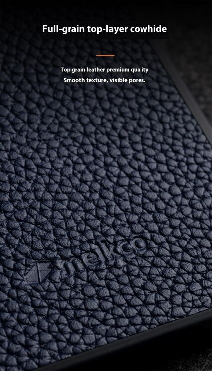 Кожаный чехол MELKCO Leather Cover MagSafe для iPhone 17 Pro - Black: фото 13 из 20