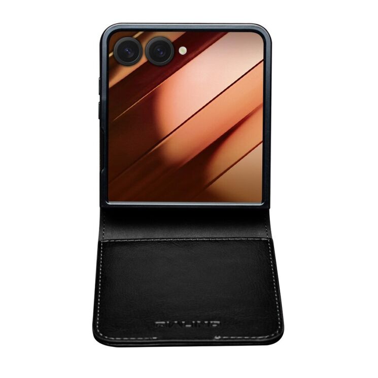 Кожаный чехол QIALINO Classic Case (FF) для Samsung Galaxy Flip 7 - Black: фото 4 из 11