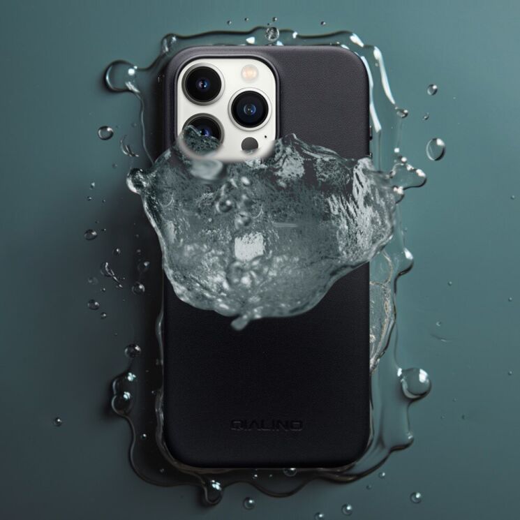 Защитный чехол QIALINO Classic Cover (with MagSafe Support) для Apple iPhone 16 Pro - Grey: фото 7 из 12