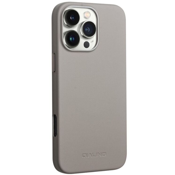 Защитный чехол QIALINO Classic Cover (with MagSafe Support) для Apple iPhone 16 Pro - Grey: фото 2 из 12