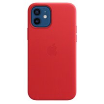 Оригинальный чехол MagSafe Leather Case для Apple iPhone 12 / iPhone 12 Pro (MHKD3ZE/A) - Red: фото 1 из 11