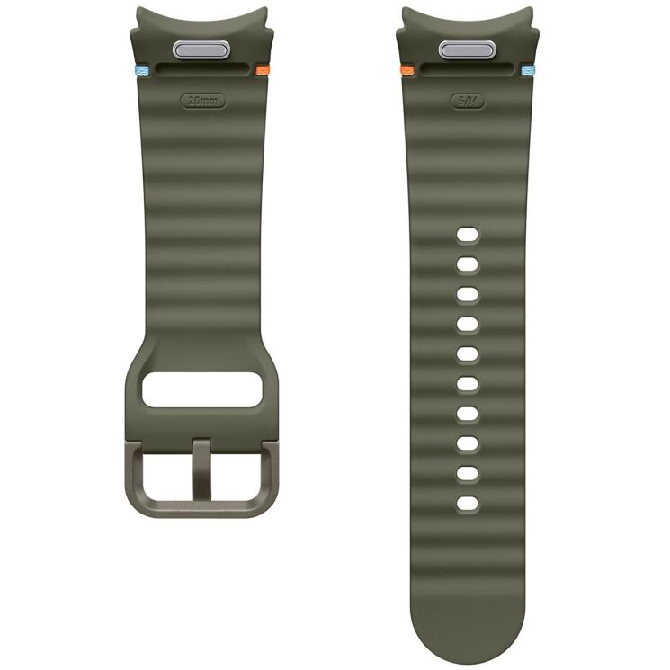 Оригинальный ремешок Sport Band (S/M) для Samsung Galaxy Watch 4 / 4 Classic / 5 / 5 Pro / 6 / 6 Classic / 7 / FE (ET-SNL30SKEGEU) - Green: фото 3 из 3
