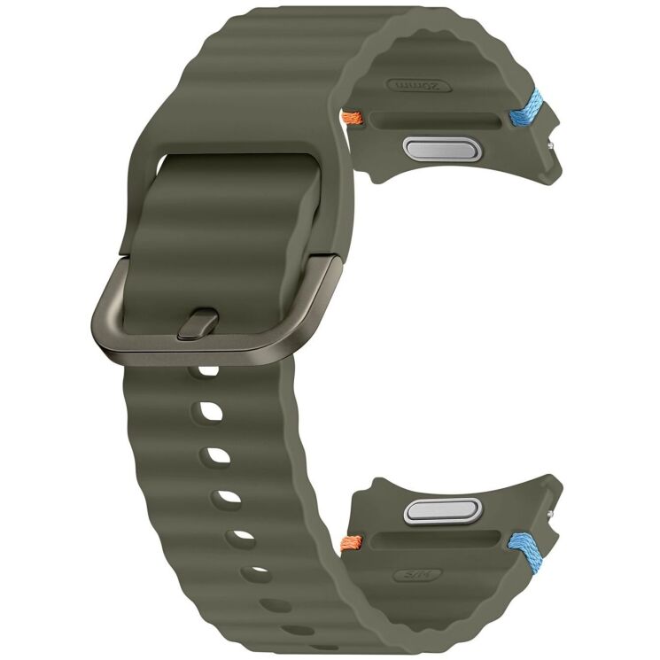 Оригинальный ремешок Sport Band (S/M) для Samsung Galaxy Watch 4 / 4 Classic / 5 / 5 Pro / 6 / 6 Classic / 7 / FE (ET-SNL30SKEGEU) - Green: фото 1 из 3