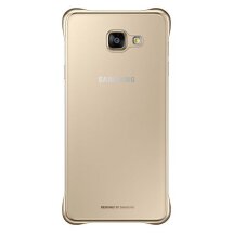 Пластиковая накладка Clear Cover для Samsung Galaxy A7 (2016) EF-QA710CFEGRU - Gold: фото 1 из 4