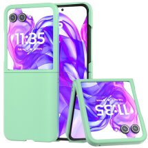 Пластиковый чехол Deexe Hard Shell (FF) для Motorola Razr 50 Ultra - Light Green: фото 1 из 5