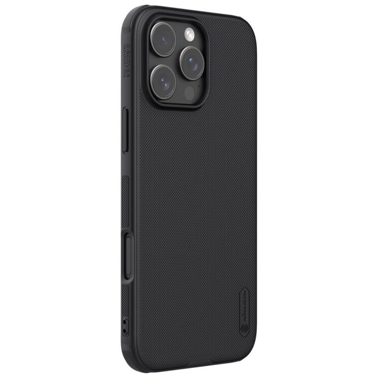 Пластиковый чехол NILLKIN Frosted Shield для Apple iPhone 16 Pro - Black: фото 3 из 19