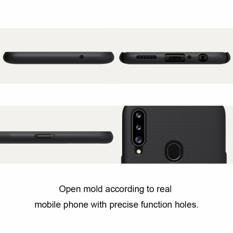 Пластиковый чехол NILLKIN Frosted Shield для Samsung Galaxy A20s (A207) - Gold: фото 9 из 14