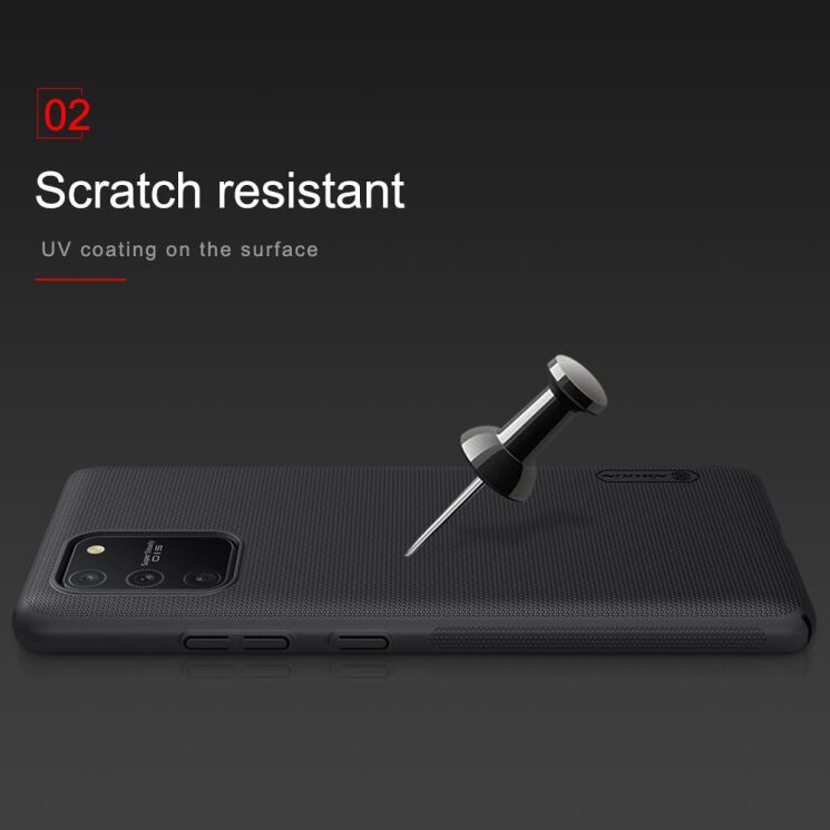 Пластиковий чохол NILLKIN Frosted Shield для Samsung Galaxy S10 Lite (G770) - Black: фото 14 з 17