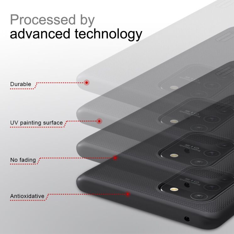 Пластиковий чохол NILLKIN Frosted Shield для Samsung Galaxy S10 Lite (G770) - Black: фото 13 з 17