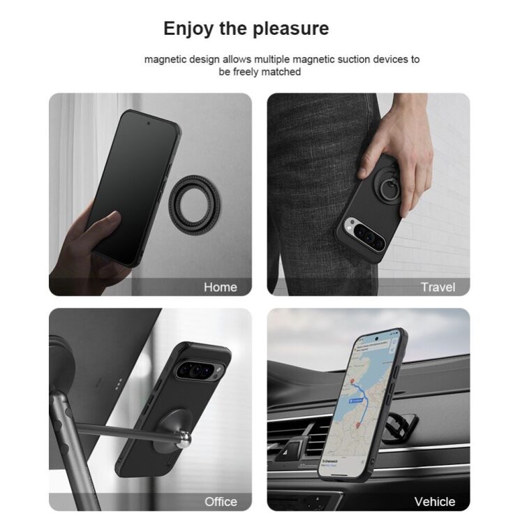 Пластиковий чохол NILLKIN Frosted Shield Pro Magnetic для Google Pixel 9 Pro XL - Green: фото 7 з 21