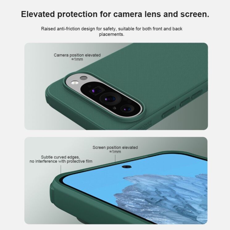 Пластиковий чохол NILLKIN Frosted Shield Pro Magnetic для Google Pixel 9 Pro XL - Green: фото 15 з 21