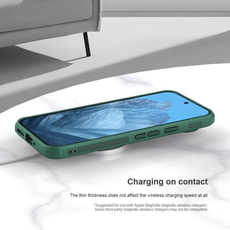 Пластиковий чохол NILLKIN Frosted Shield Pro Magnetic для Google Pixel 9 Pro XL - Green: фото 8 з 21
