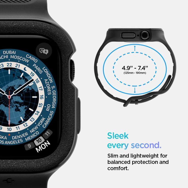Ремешок Caseology Vault Pro by Spigen для Apple Watch 10 42 mm (ACS09390) - Matte Black: фото 13 из 17