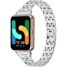 Ремінець Deexe Crystal Design для Samsung Galaxy Fit 3 - Silver: фото 1 з 6