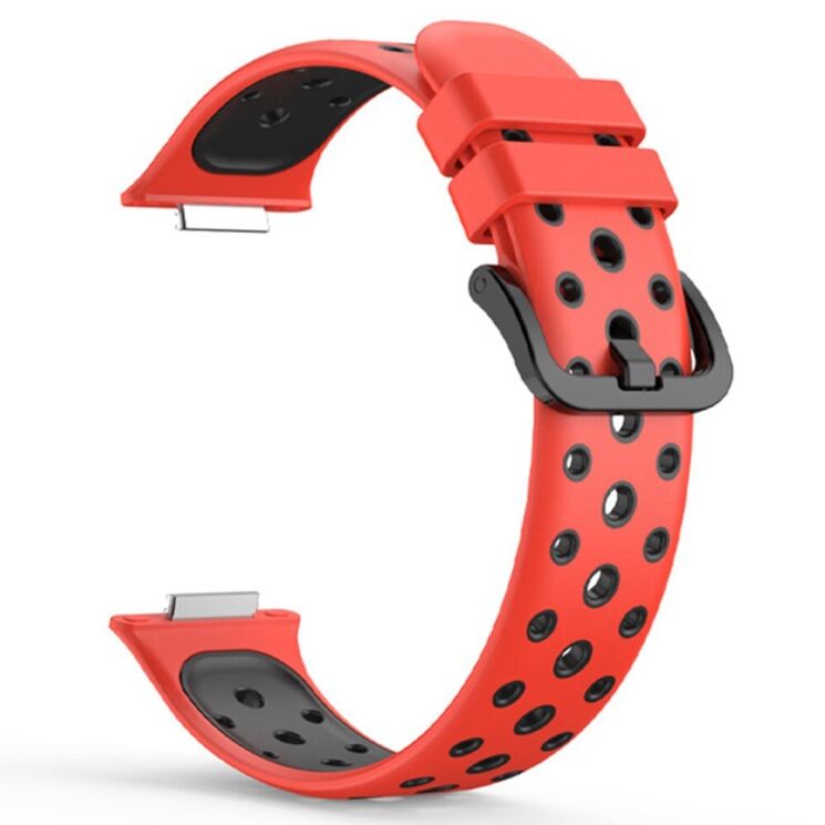 Ремешок Deexe Dot Color для Huawei Watch Fit 2 - Red / Black: фото 4 из 6