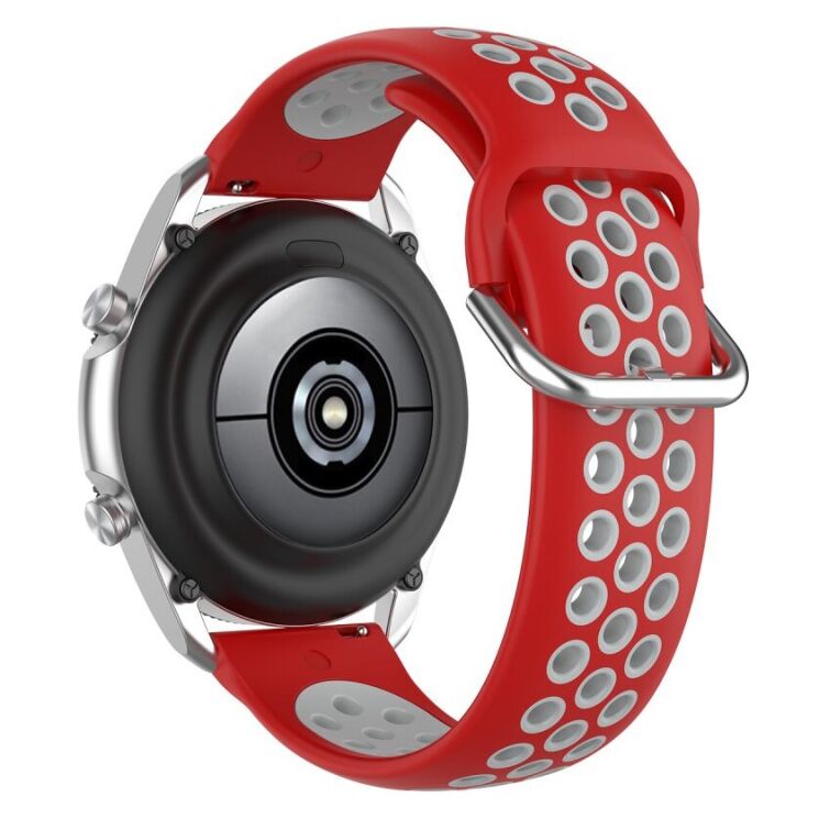 Ремешок Deexe Dual Color для Samsung Galaxy Watch 3 (41mm) - Red / Grey: фото 3 из 5
