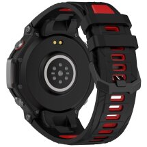 Ремінець Deexe Dual Color для Xiaomi Amazfit T-ReX 3 - Black / Red: фото 1 з 9