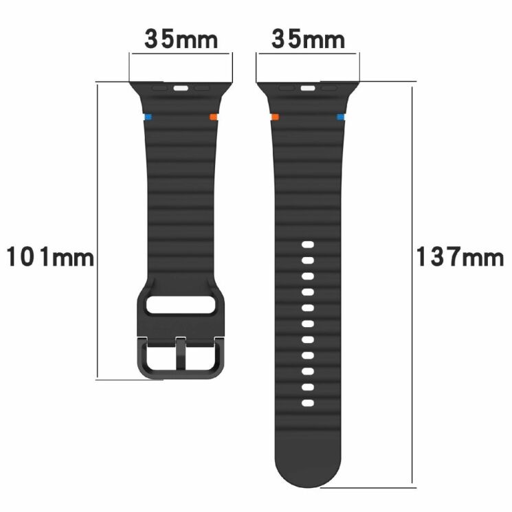 Ремешок Deexe Galaxy Strap для Apple Watch 46 / 45 / 44 / SE 44 / 42 (Series 1-3) / Ultra / Ultra 2 - Brown: фото 6 из 7