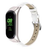 Ремешок Deexe Leather Braslet для Xiaomi Mi Band 7 - White: фото 1 из 6